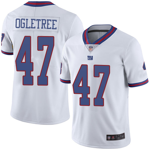 Men New York Giants #47 Alec Ogletree Limited White Rush Vapor Untouchable Football NFL Jersey->new york giants->NFL Jersey